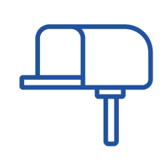 mailbox for delivery by mail